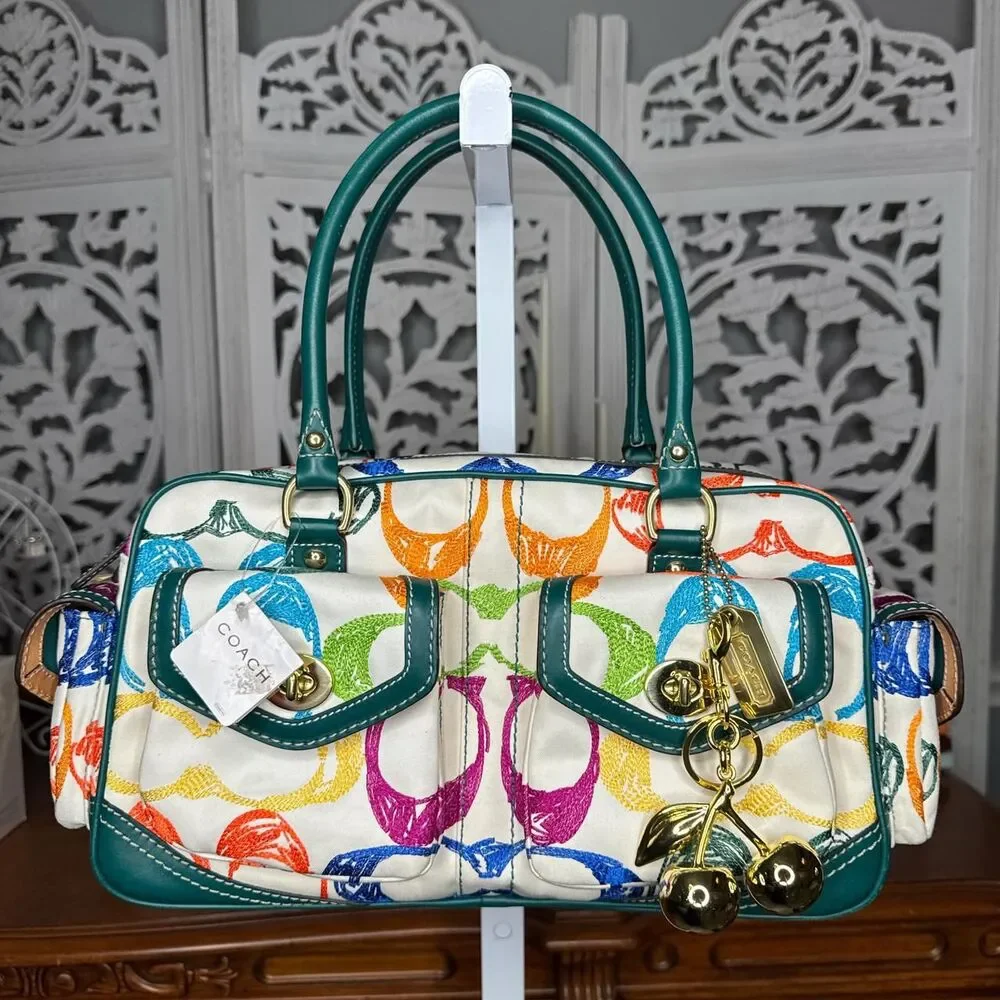 Coach Multicolor Scribble Tote Satchel NWT - Picture 1 of 8